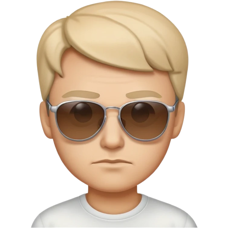 Raised eyebrow face with sunglasses emoji