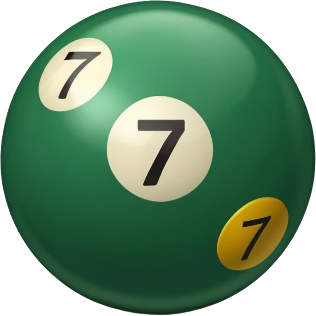 green billiard ball 7 number  emoji