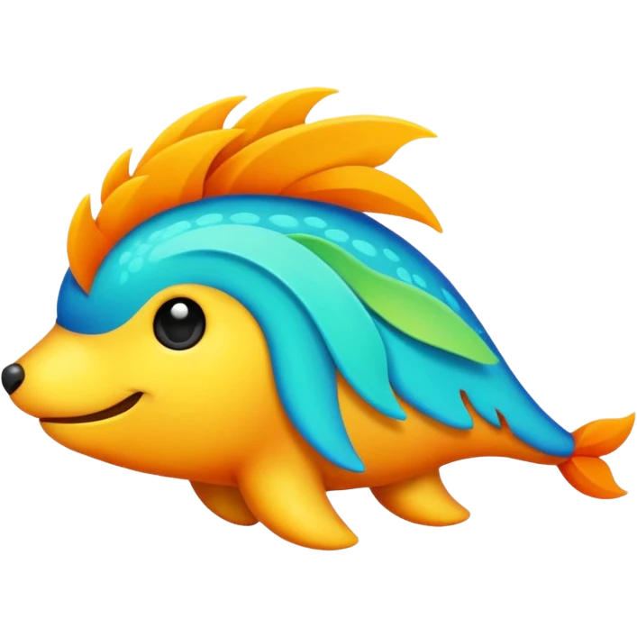 Colorful La creature abstract animalia  emoji
