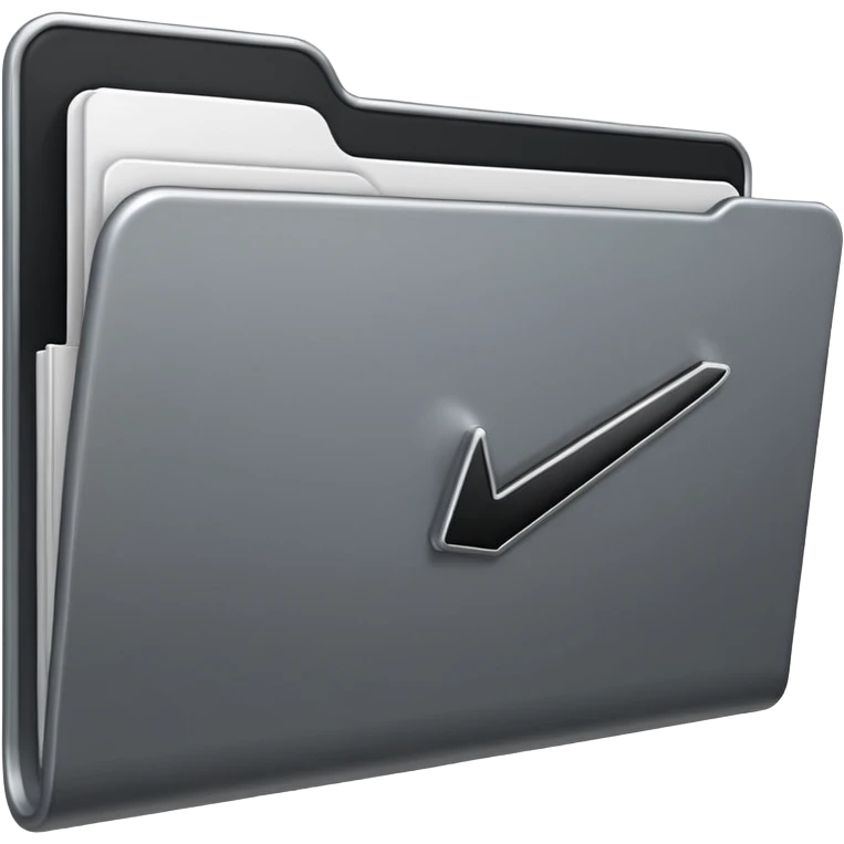 black cursor clicking on a folder emoji