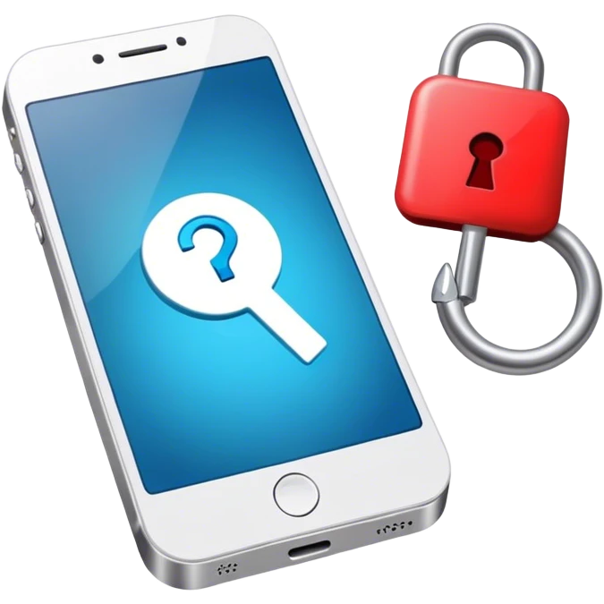 mobile phone and unlock icon emoji