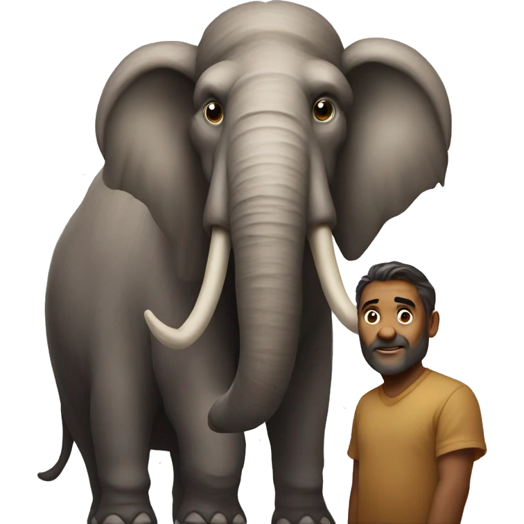 mammoth and man emoji