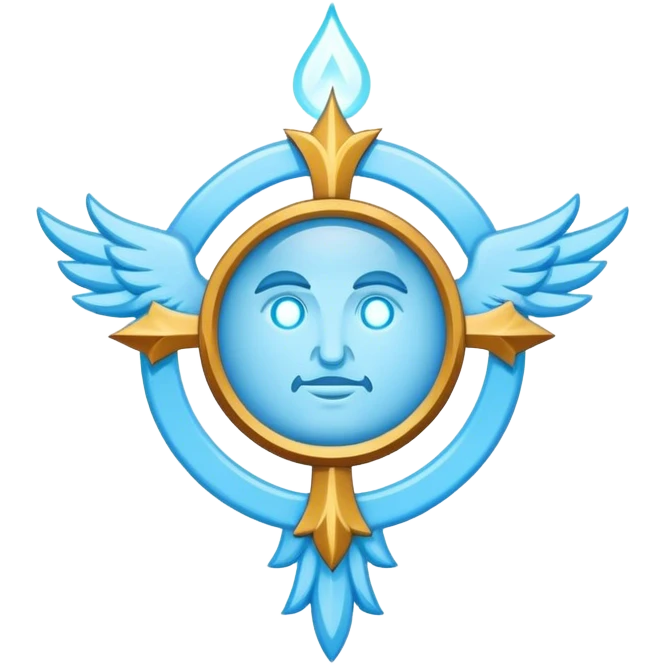 Apostle's emblem with a touch of light blue emoji