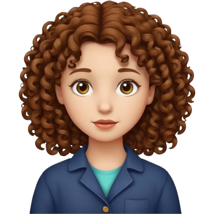Girl with curly hair emoji