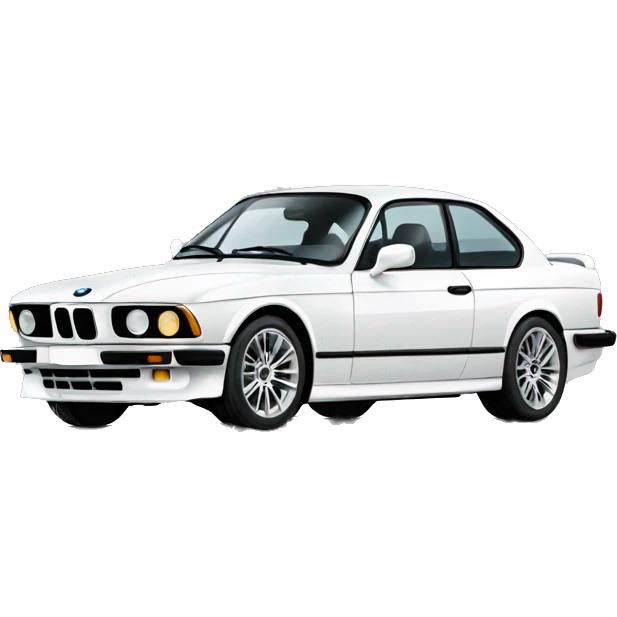 White bmw coupe  emoji