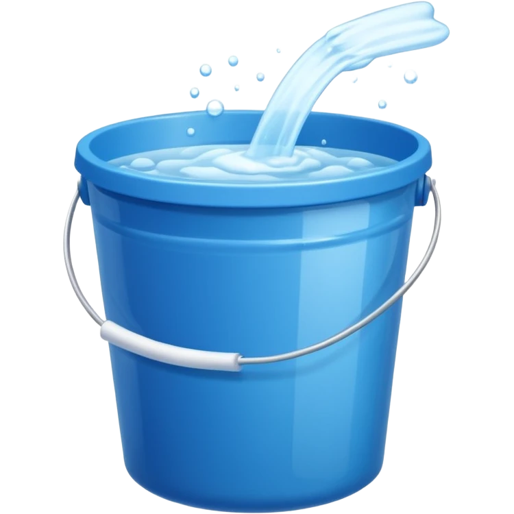Bucket and cleaning product emoji
