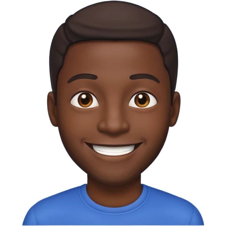 Black guy with penis emoji