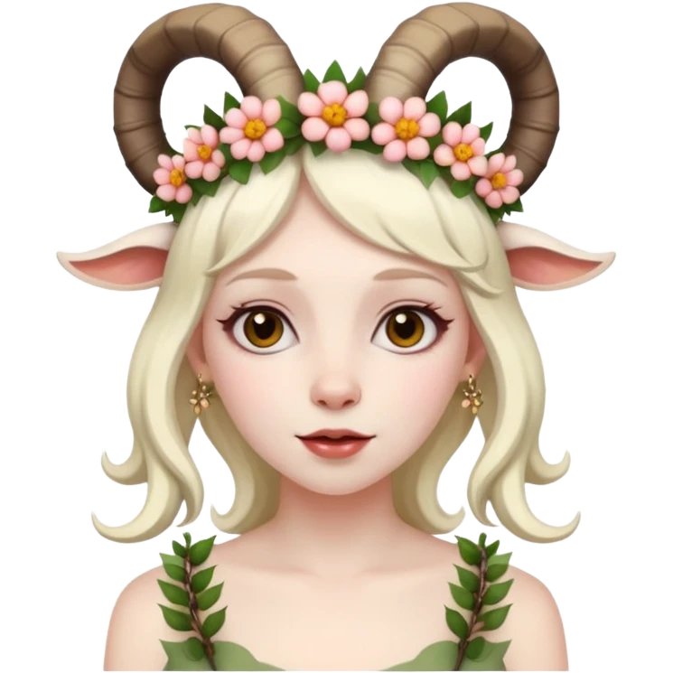 woman with goat horn emoji