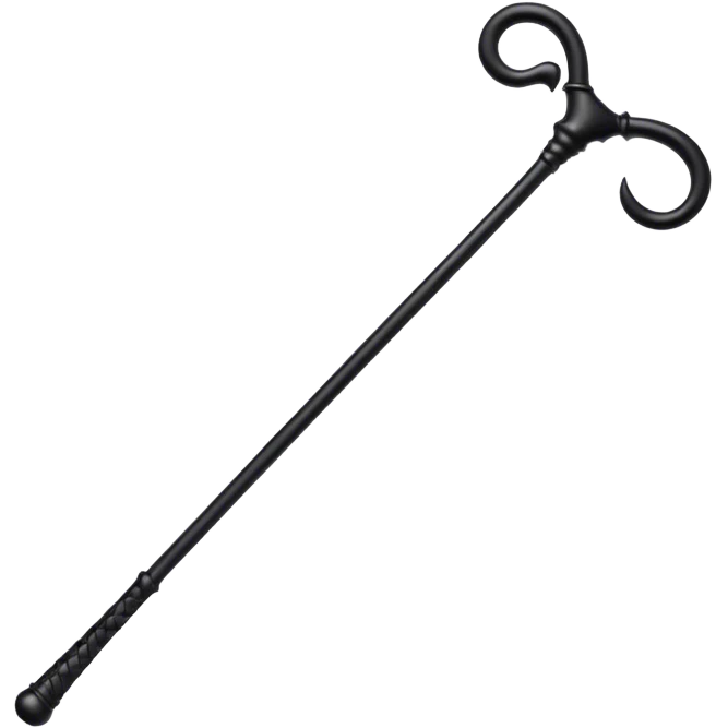 Black riding crop whip emoji