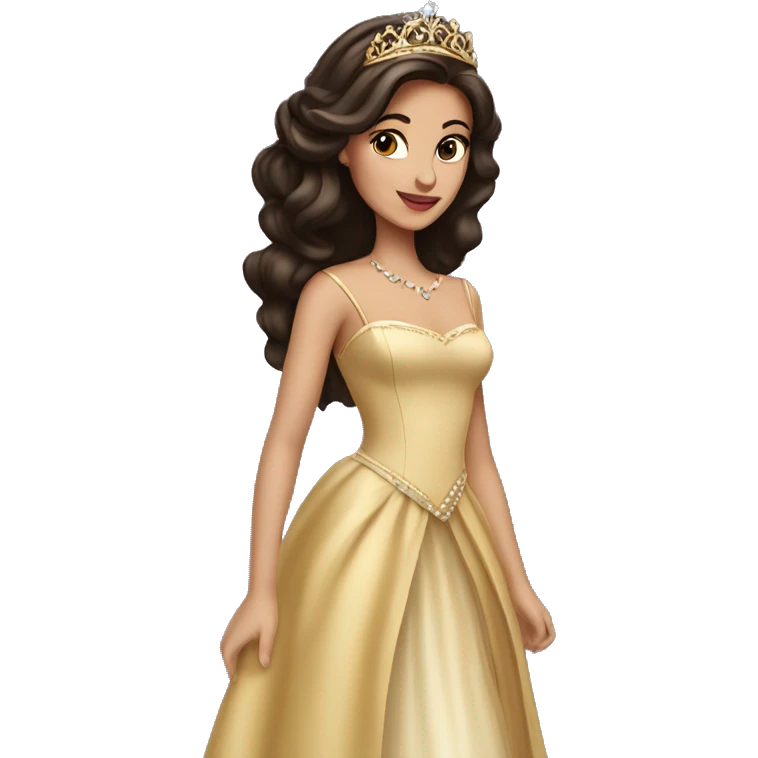 Luxury brunette princess emoji