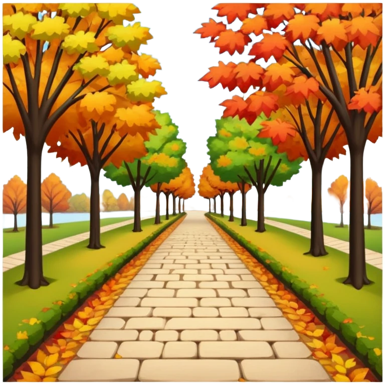 park in autumn emoji