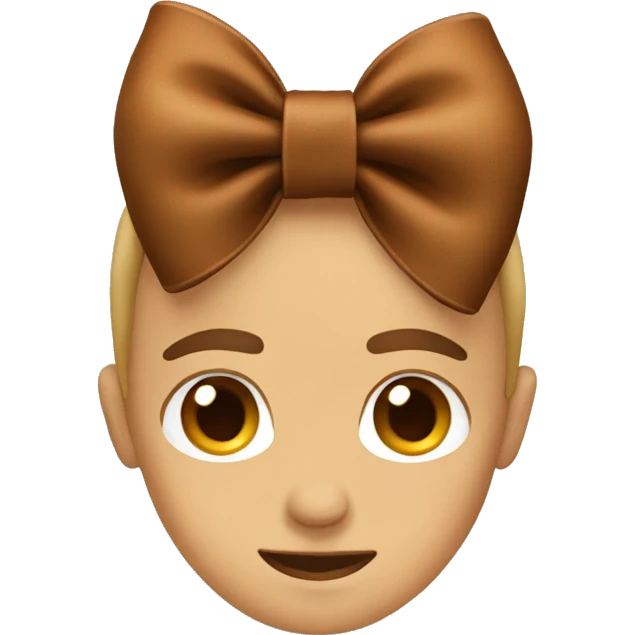 Brown bow emoji