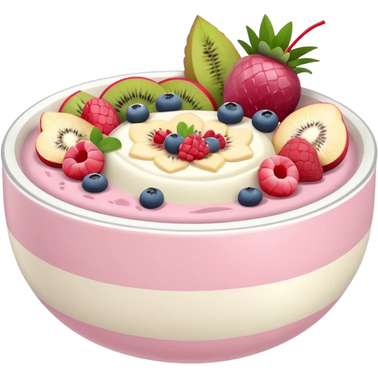 pastel pink and white smoothie bowl emoji