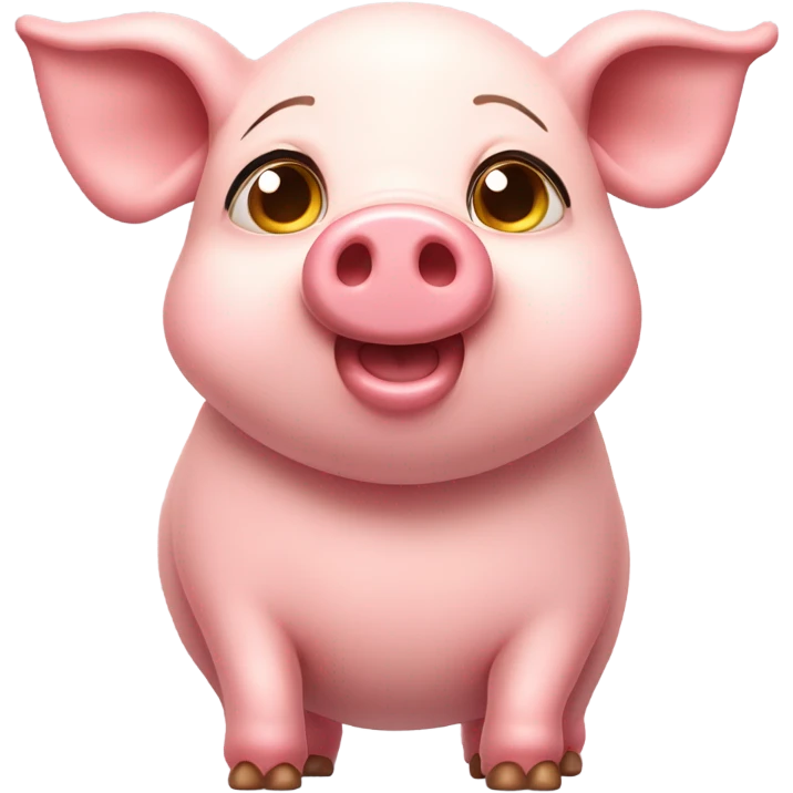 Pig with heart in eyes emoji