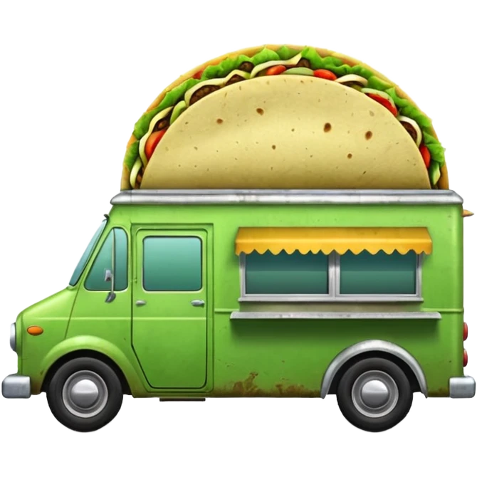 Green tacos truck. emoji