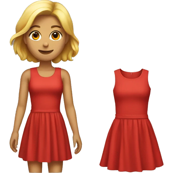 Sleeveless red dress emoji