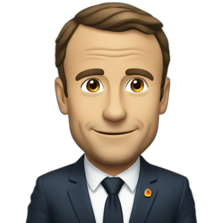 macron sur une tortue emoji