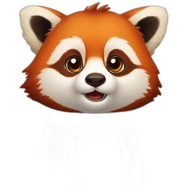 red panda thinking emoji