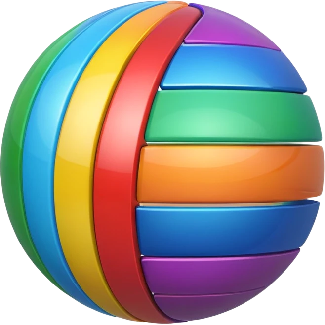 Tv globo logo with rainbow line and a ball emoji