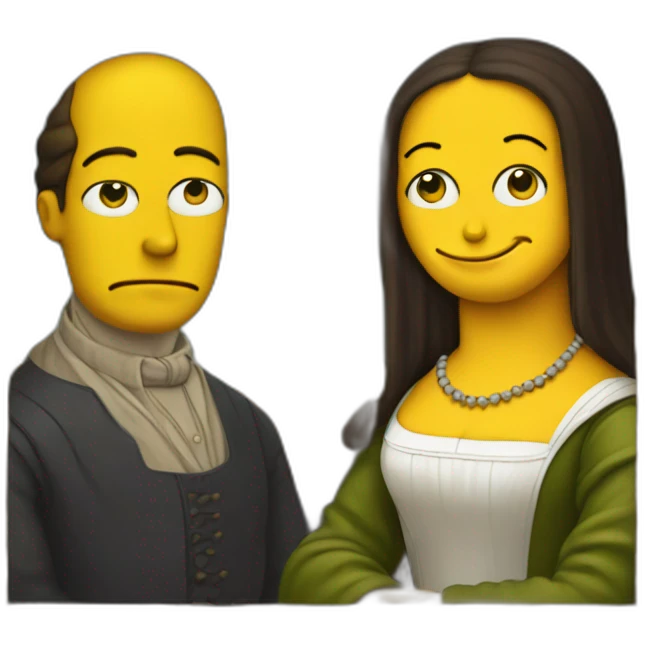 monalisa al estilo de los simpson emoji