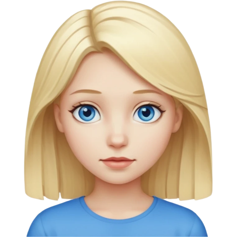 A ugly girl with a blonde hair emoji