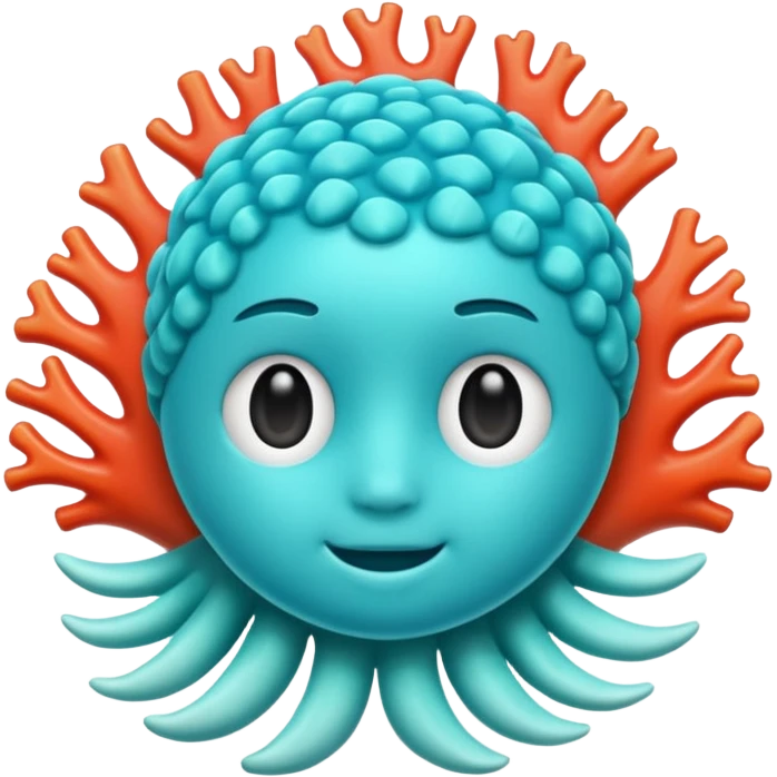 Coral cyan emoji