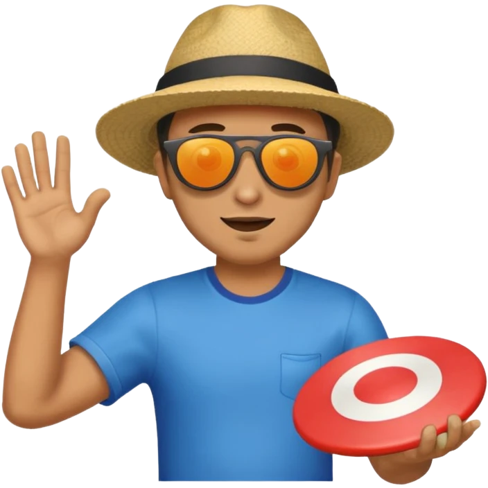 man throwing a frisbee emoji