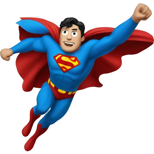 Superman flying emoji