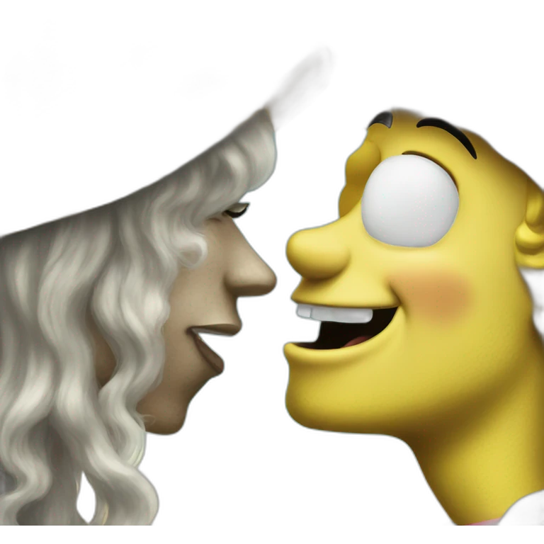 spongebob kissing sandy emoji