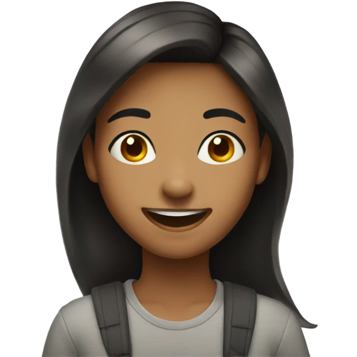 Teenager girl happy emoji