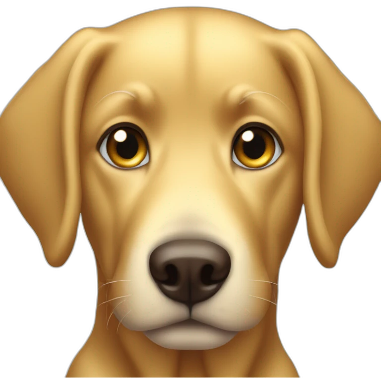 gold retrieved blue eyes  emoji