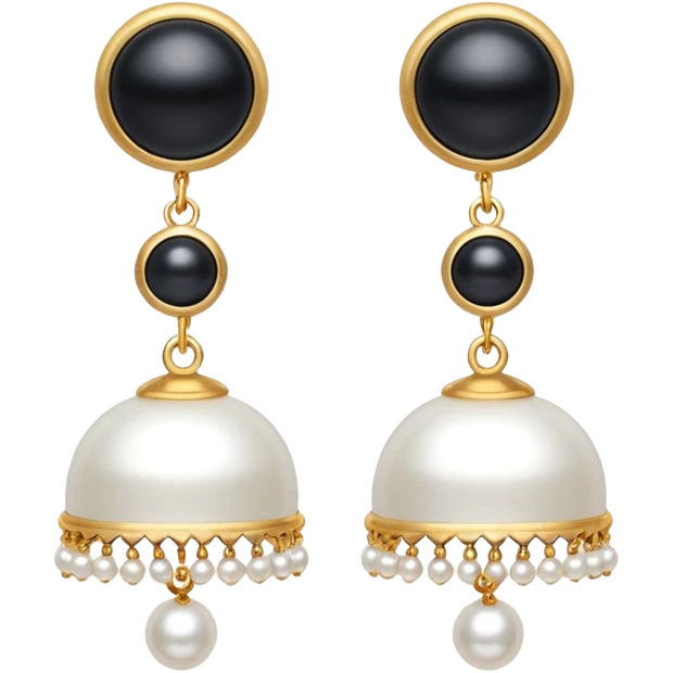 White very little Jhumka emoji emoji