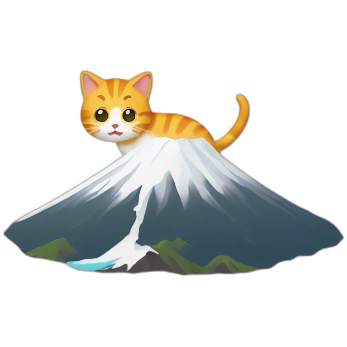 cat-on-mtFuji emoji