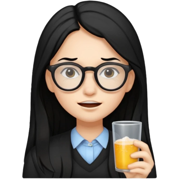 못생긴 여자 덧니도 있음 안경씀 검은색머리 비듬 단발아님 emoji