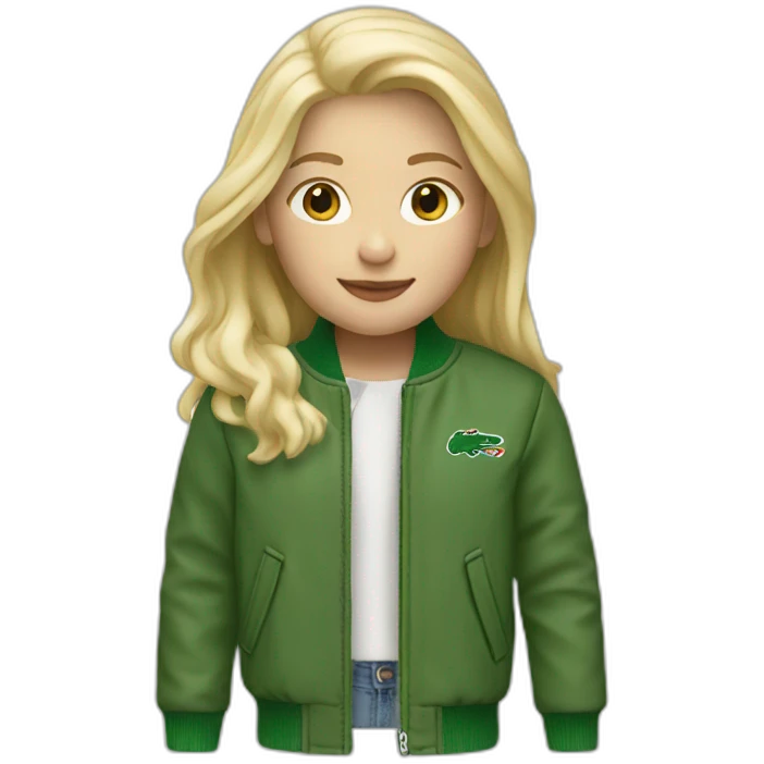Blond girl with lacoste jacket emoji