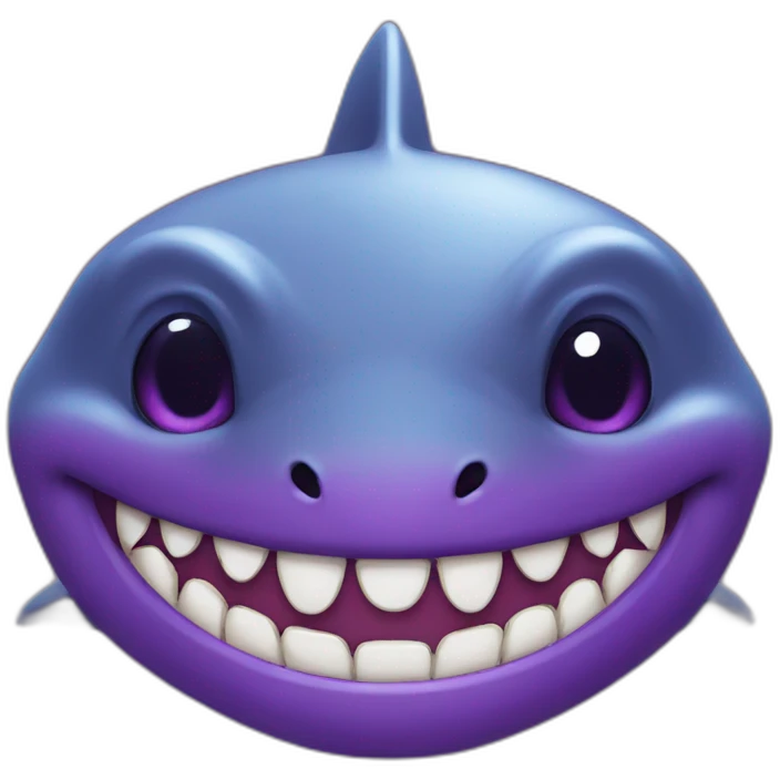 anthropomorphic purple shark face emoji