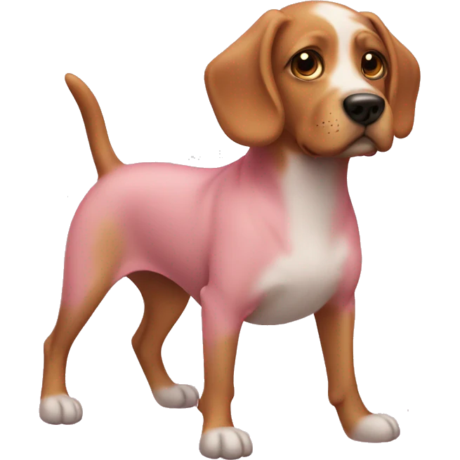Dog pink emoji