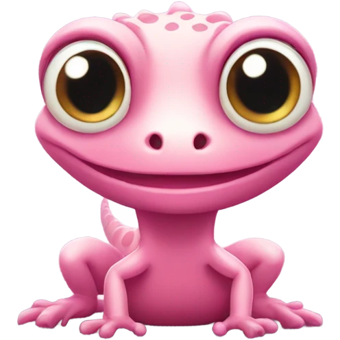 Gecko cuteless pink, like the original. emoji