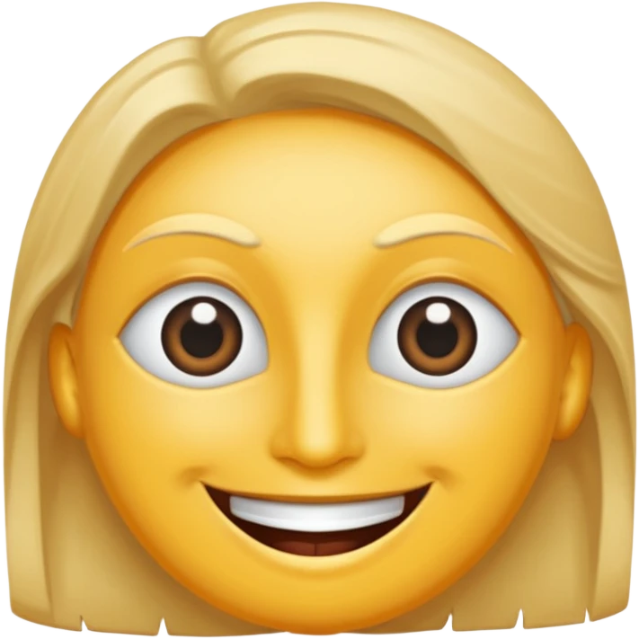 Un fondo negro con una gran sonrisa y dos ojos (guiñiendo un ojo) emoji