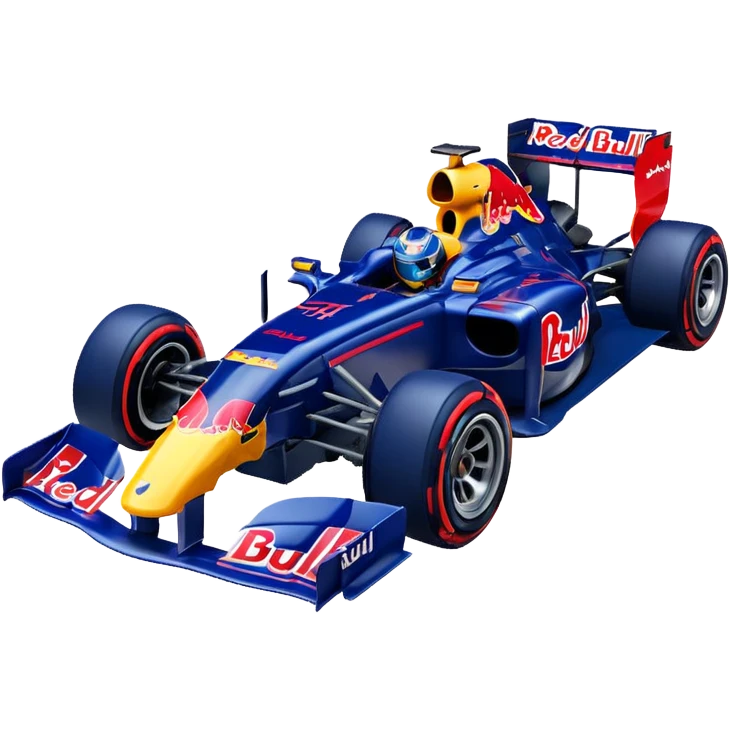 Red Bull F1 car driving animated emote emoji