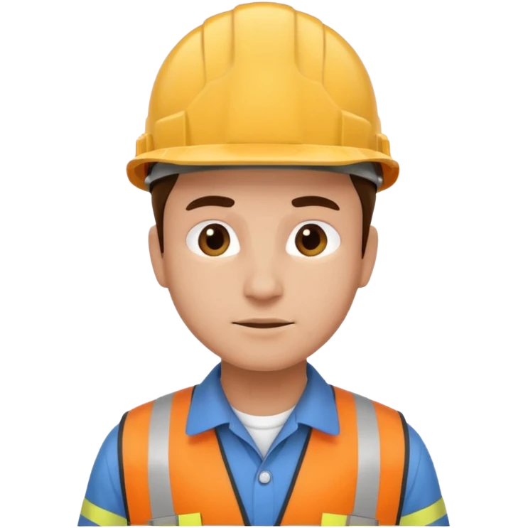 engineer in hard hat top view emoji
