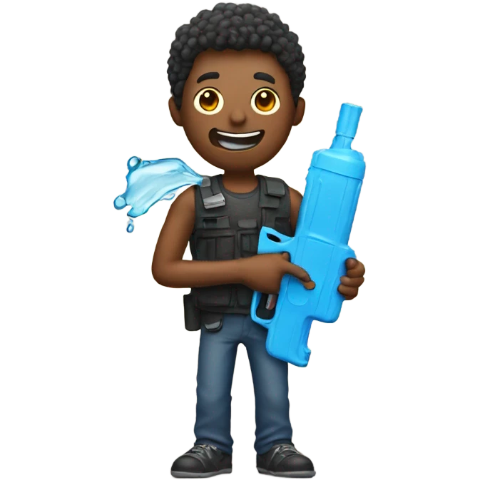 Guy with a water gun emoji