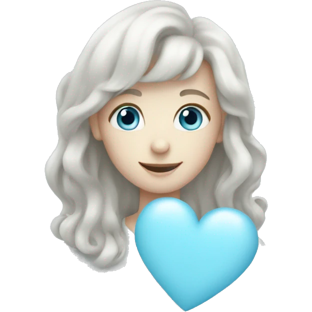 pastel blue heart emoji
