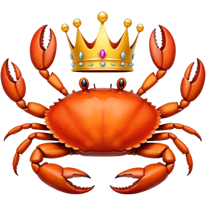 A crab with a crown on its head  emoji