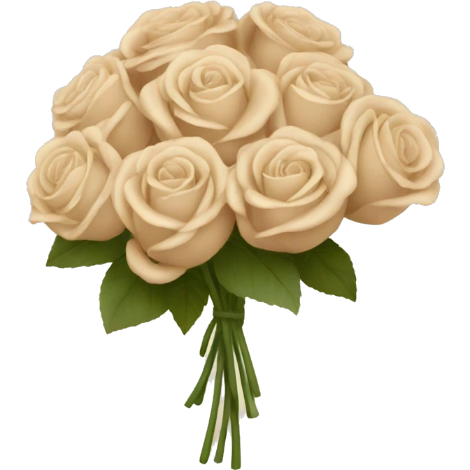 Beige bouqet of roses emoji