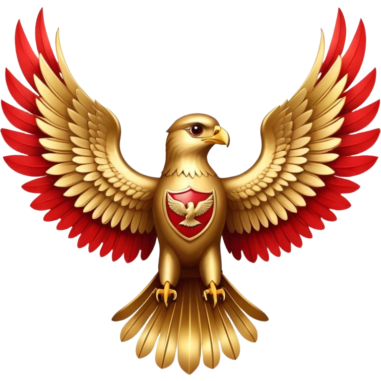 Golden hawk with spread wings, House Bellona symbol, Red Rising emoji