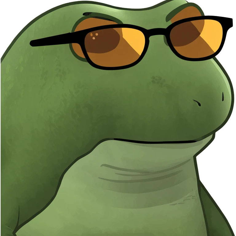 bufo with tortoise sunglasses emoji
