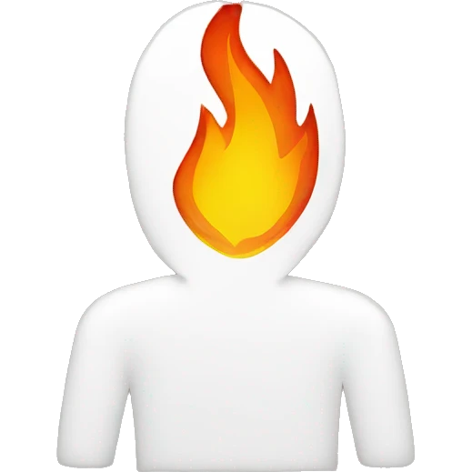 Human facing fire emoji