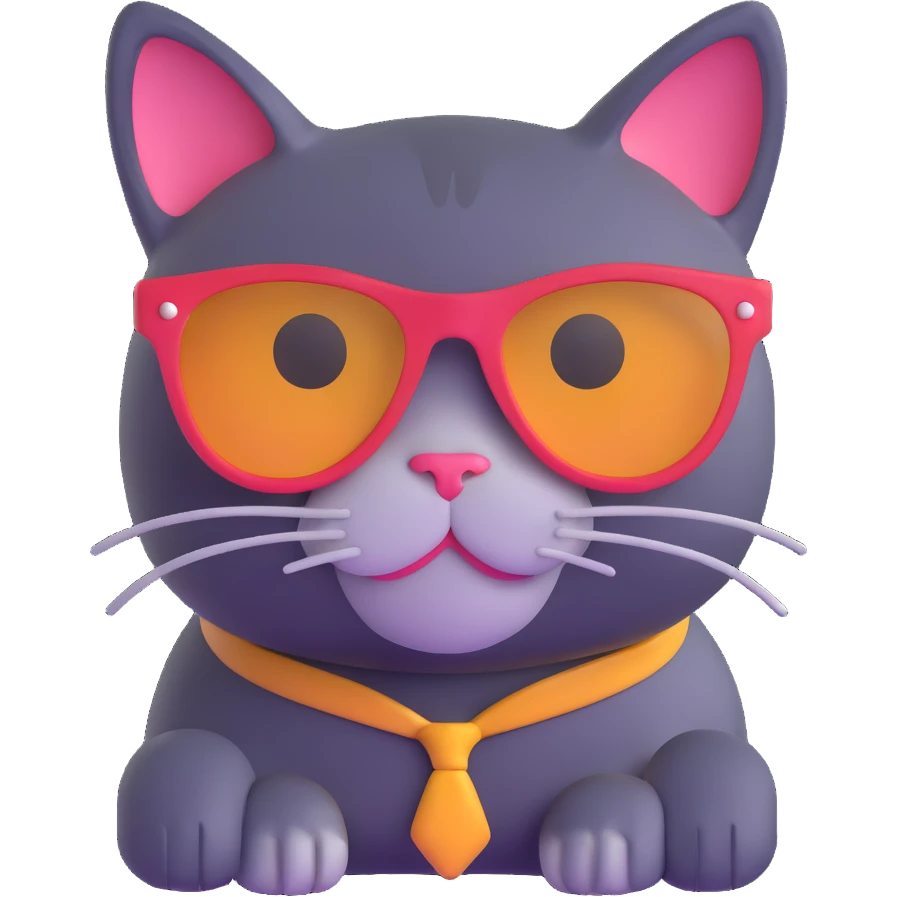 Cat wearing sunglasses emoji