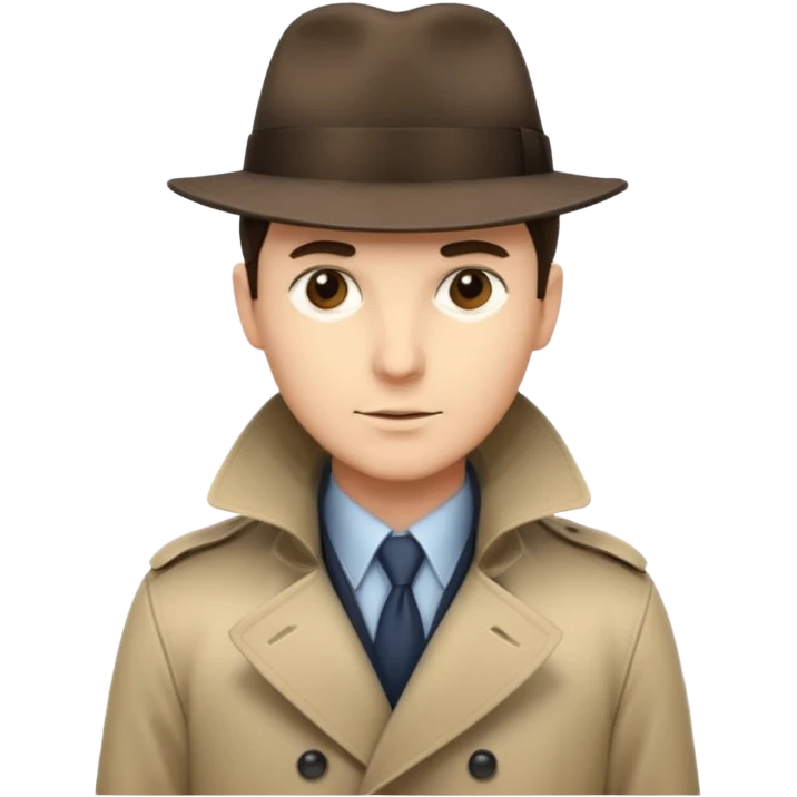 Detective (Fedoras, trench coats; subtle but modern) emoji